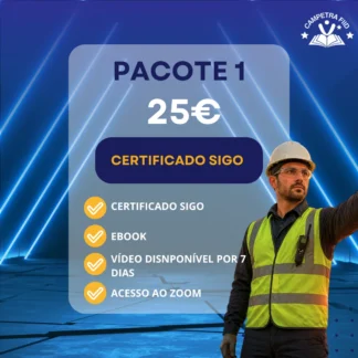 Pacote 25€ - Gestão e Coordenação de Projecto no Âmbito da Segurança e Saúde no Trabalho